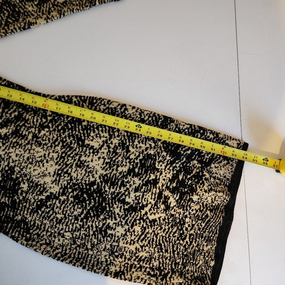 Parker Black Gold Knit Long Sleeve Knit Mini Bodycon Sweater Dress Size XS Cute - Picture 12 of 13